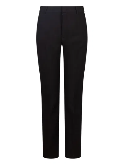 Weekend Max Mara Pressed Pleat Welt Pocket Trousers In Black