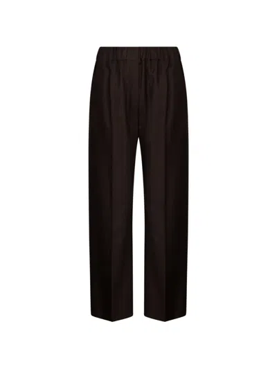 Weekend Max Mara Pressed-crease Trousers In Brown