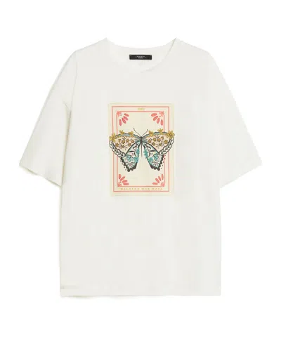 Weekend Max Mara Print Short Sleeve T-shirt In White