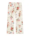 Weekend Max Mara Printed Canvas Trousers In White