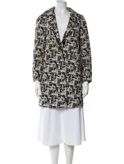 Pre-owned Weekend Max Mara Printed Coat In Black