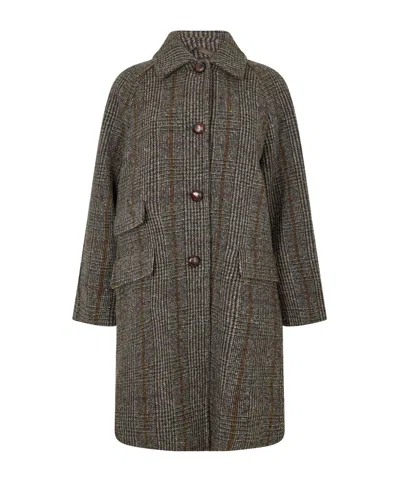 Weekend Max Mara Printed Coat In Gray