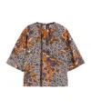Weekend Max Mara Printed Cotton Poplin Shirt In Multi
