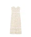 Weekend Max Mara Printed Crepe De Chine Dress In White