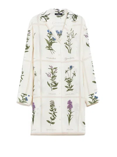 Weekend Max Mara Printed Crêpe Dress In Neutral