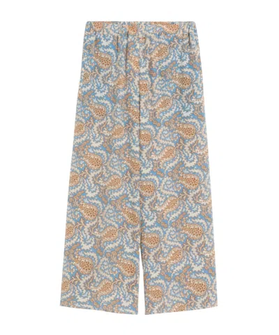Weekend Max Mara Printed Crepe Trousers In Multi