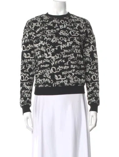 Pre-owned Weekend Max Mara Printed Crew Neck Sweater In Multi