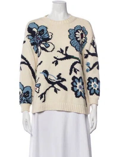 Pre-owned Weekend Max Mara Printed Crew Neck Sweater In Neutral