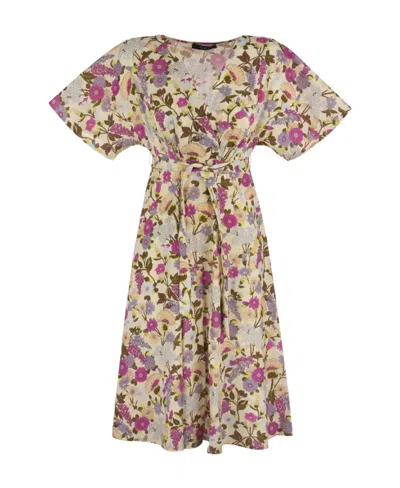 Weekend Max Mara Printed Dress In Nude