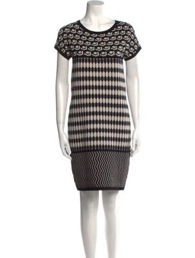 Pre-owned Weekend Max Mara Printed Knee-length Dress In Black