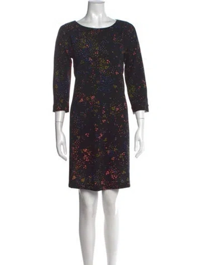 Pre-owned Weekend Max Mara Printed Knee-length Dress In Black
