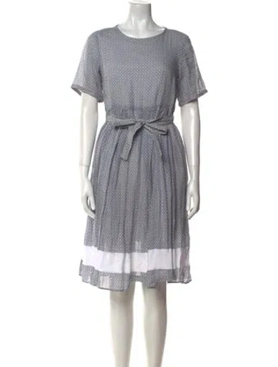 Pre-owned Weekend Max Mara Printed Knee-length Dress In Blue