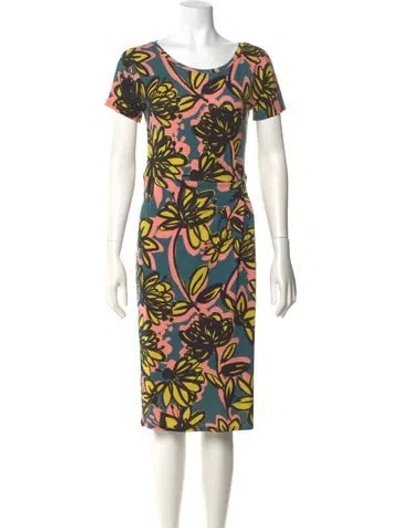 Pre-owned Weekend Max Mara Printed Knee-length Dress In Multi