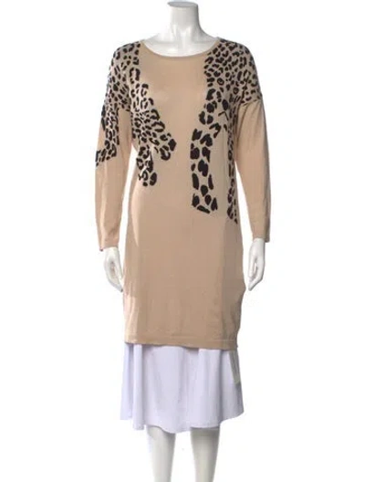 Pre-owned Weekend Max Mara Printed Knee-length Dress In Neutral