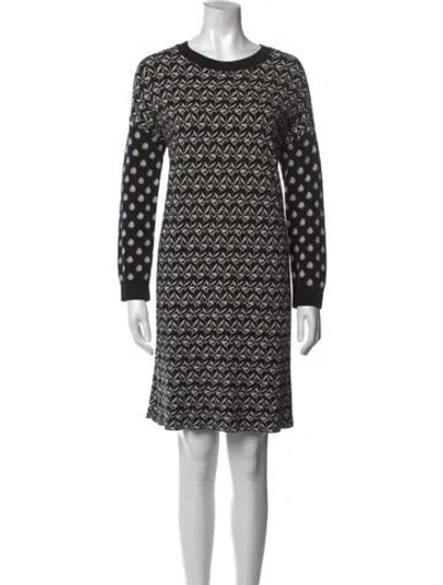 Pre-owned Weekend Max Mara Printed Knee-length Dress In White