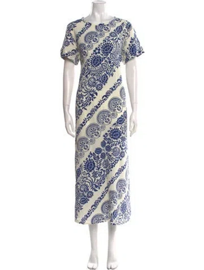 Pre-owned Weekend Max Mara Printed Long Dress In Multi