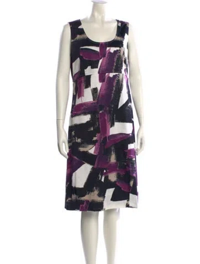 Pre-owned Weekend Max Mara Printed Midi Length Dress In Multi