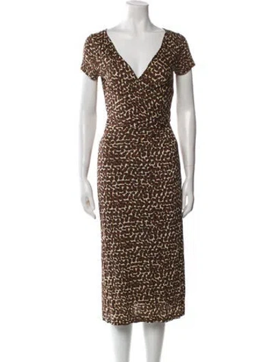 Pre-owned Weekend Max Mara Printed Midi Length Dress In Multi