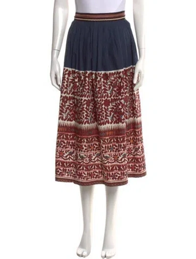 Pre-owned Weekend Max Mara Printed Midi Length Skirt In Brown