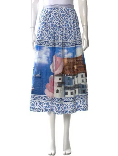 Pre-owned Weekend Max Mara Printed Midi Length Skirt In Multi