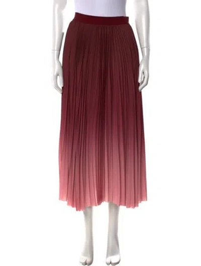 Pre-owned Weekend Max Mara Printed Midi Length Skirt In Red