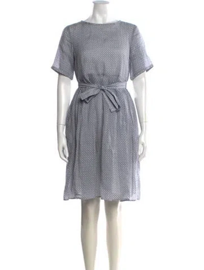 Pre-owned Weekend Max Mara Printed Mini Dress In Blue