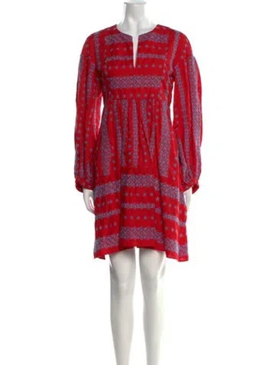 Pre-owned Weekend Max Mara Printed Mini Dress In Multi
