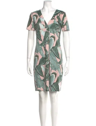 Pre-owned Weekend Max Mara Printed Mini Dress In Multi