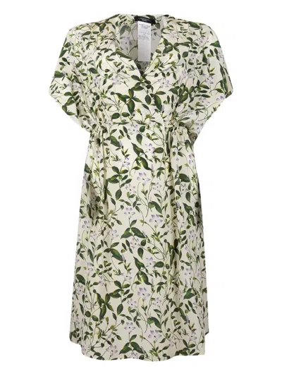 Weekend Max Mara Printed Mini Dress In Neutral