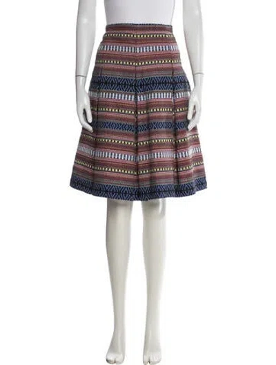 Pre-owned Weekend Max Mara Printed Mini Skirt In Blue