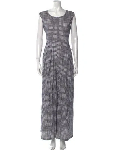 Pre-owned Weekend Max Mara Printed Scoop Neck Jumpsuit In Multi