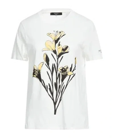 Weekend Max Mara Printed Short-sleeve T-shirt In White