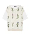 Weekend Max Mara Printed Silk And Jersey T-shirt In White