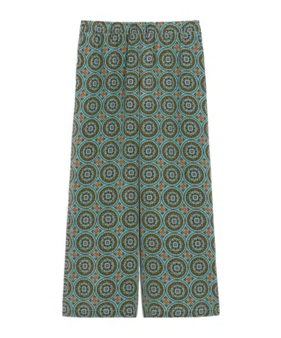 Weekend Max Mara Printed Silk Cropped Trousers