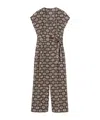 Weekend Max Mara Printed Silk Jumpsuit In Brown