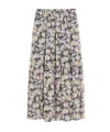 Weekend Max Mara Women's Artello - Printed Silk Long Skirt In Black
