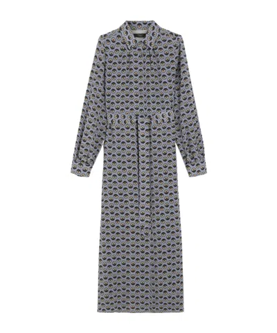 WEEKEND MAX MARA PRINTED SILK SHIRT DRESS