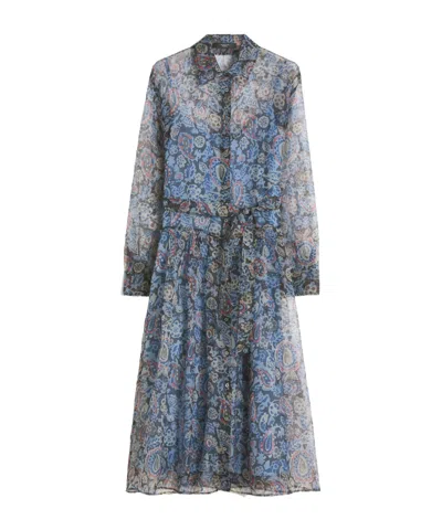Weekend Max Mara Printed Silk Shirt Dress In Multi