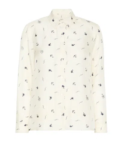 Weekend Max Mara Printed Silk Shirt In Neutral