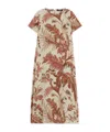 Weekend Max Mara Silk Floral Maxi Dress In Brown