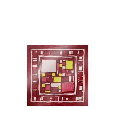 Weekend Max Mara Printed Silk Twill Foulard In Bordeaux Red