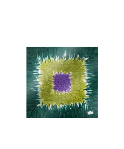 Weekend Max Mara Printed Silk Twill Foulard In Green