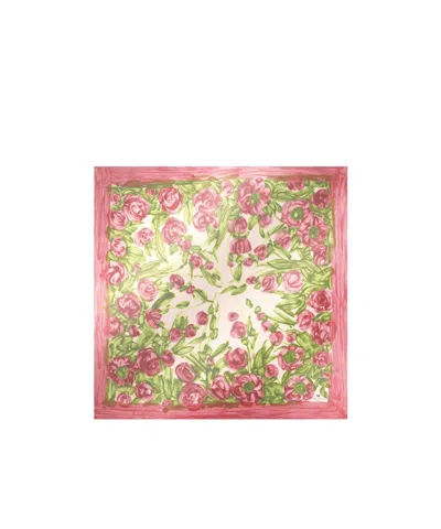 Weekend Max Mara Printed Silk Twill Foulard In Pink