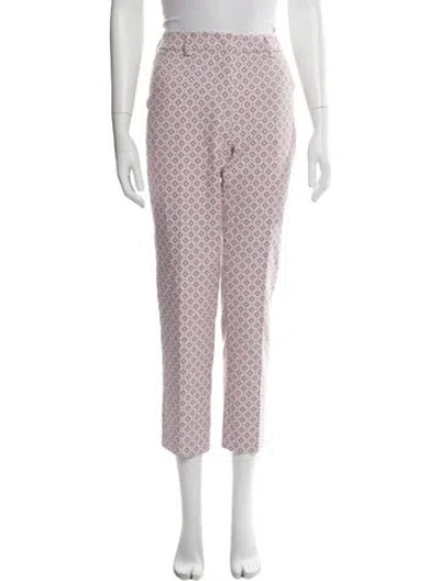 Pre-owned Weekend Max Mara Printed Skinny Leg Pants In Pink