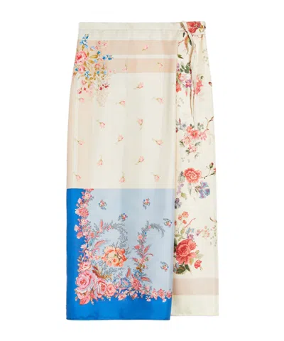 WEEKEND MAX MARA WEEKEND MAX MARA WRAPAROUND FLORAL PATTERNED SKIRT