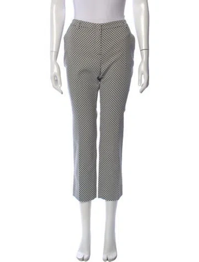 Pre-owned Weekend Max Mara Printed Straight Leg Pants In Blue