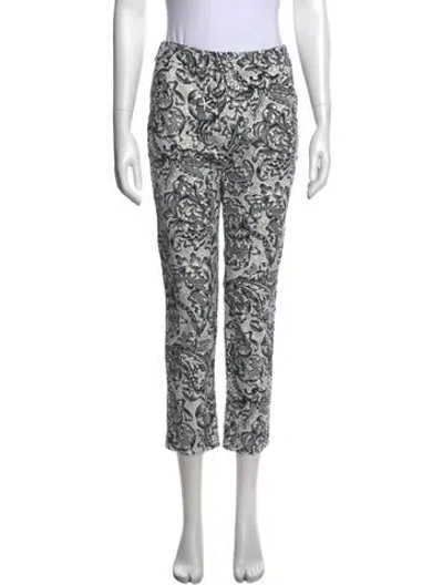 Pre-owned Weekend Max Mara Printed Straight Leg Pants In Multi
