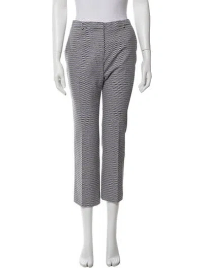 Pre-owned Weekend Max Mara Printed Straight Leg Pants In White