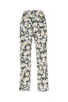 Weekend Max Mara High Waist Floral Pattern Trousers With Belt Loops In Multi