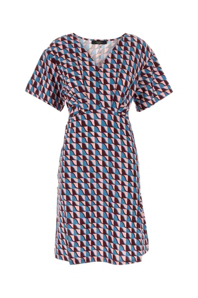 Weekend Max Mara Printed Stretch Lyocell Lucas Mini Dress